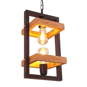 اویز چوبی رهام دو شعله R22